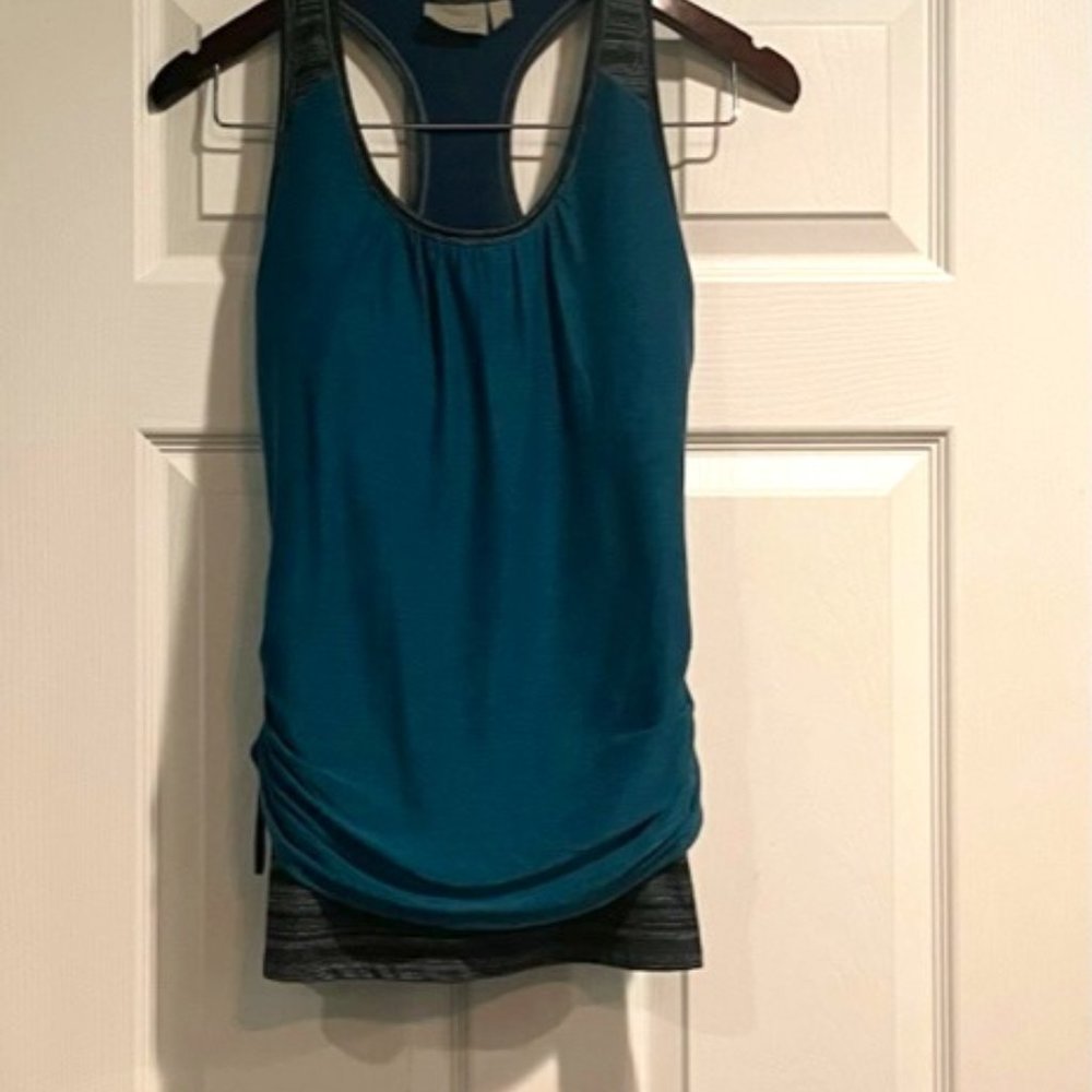 ATHLETA Racerback Tank Top, Double Layer With Bra EUC - Picture 2 of 6